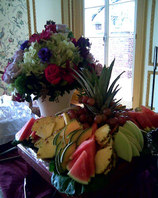 fruit display for wedding reception buffet menu