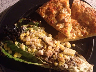 grilled sweet corn and romain lettuce