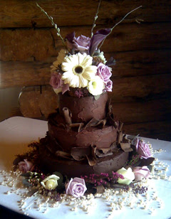 chocolate wedding cake by www.cateringbyteatime.com